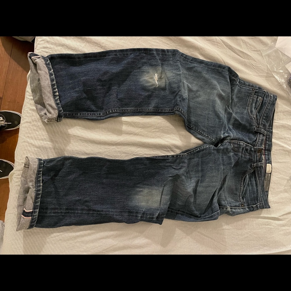 Matix selvedge denim jeans size 32 slim/ straight. Hemmed to about a 30